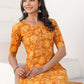 Janasya Bright Cotton Floral Straight Kurta Set | Swadesiicart