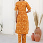 Janasya Bright Cotton Floral Straight Kurta Set | Swadesiicart