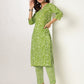 Janasya Bright Cotton Floral Straight Kurta Set | Swadesiicart