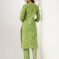 Janasya Bright Cotton Floral Straight Kurta Set | Swadesiicart