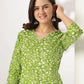 Janasya Bright Cotton Floral Straight Kurta Set | Swadesiicart