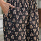 Janasya Dark Cotton Floral Straight Kurta Set | Swadesiicart