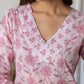 Janasya Light Cotton Floral Straight Kurta Set | Swadesiicart