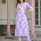 Janasya Light Cotton Floral Straight Kurta Set | Swadesiicart