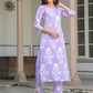 Janasya Light Cotton Floral Straight Kurta Set | Swadesiicart