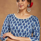 Janasya Dark Cotton Paisley Anarkali Kurta Set | Swadesiicart