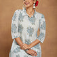 Janasya Light Cotton Floral A-Line Kurta Set | Swadesiicart