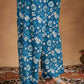 Janasya Dark Cotton Floral A-Line Kurta Set | Swadesiicart