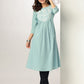 Janasya Light Cotton Yoke Embroidery A-Line Kurta | Swadesiicart