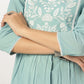 Janasya Light Cotton Yoke Embroidery A-Line Kurta | Swadesiicart