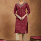Janasya Dark Rayon Embroidered Straight Kurta - Swadesiicart