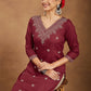 Janasya Dark Rayon Embroidered Straight Kurta - Swadesiicart