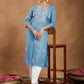 Janasya Light Rayon Embroidered Straight Kurta - Swadesiicart