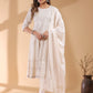 Janasya Light Cotton Ethnic Motifs Anarkali Kurta Set | Swadesiicart