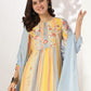 Janasya Light Georgette Embroidered A-Line Kurta Set | Swadesiicart