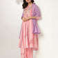 Janasya Light Georgette Embroidered A-Line Kurta Set | Swadesiicart