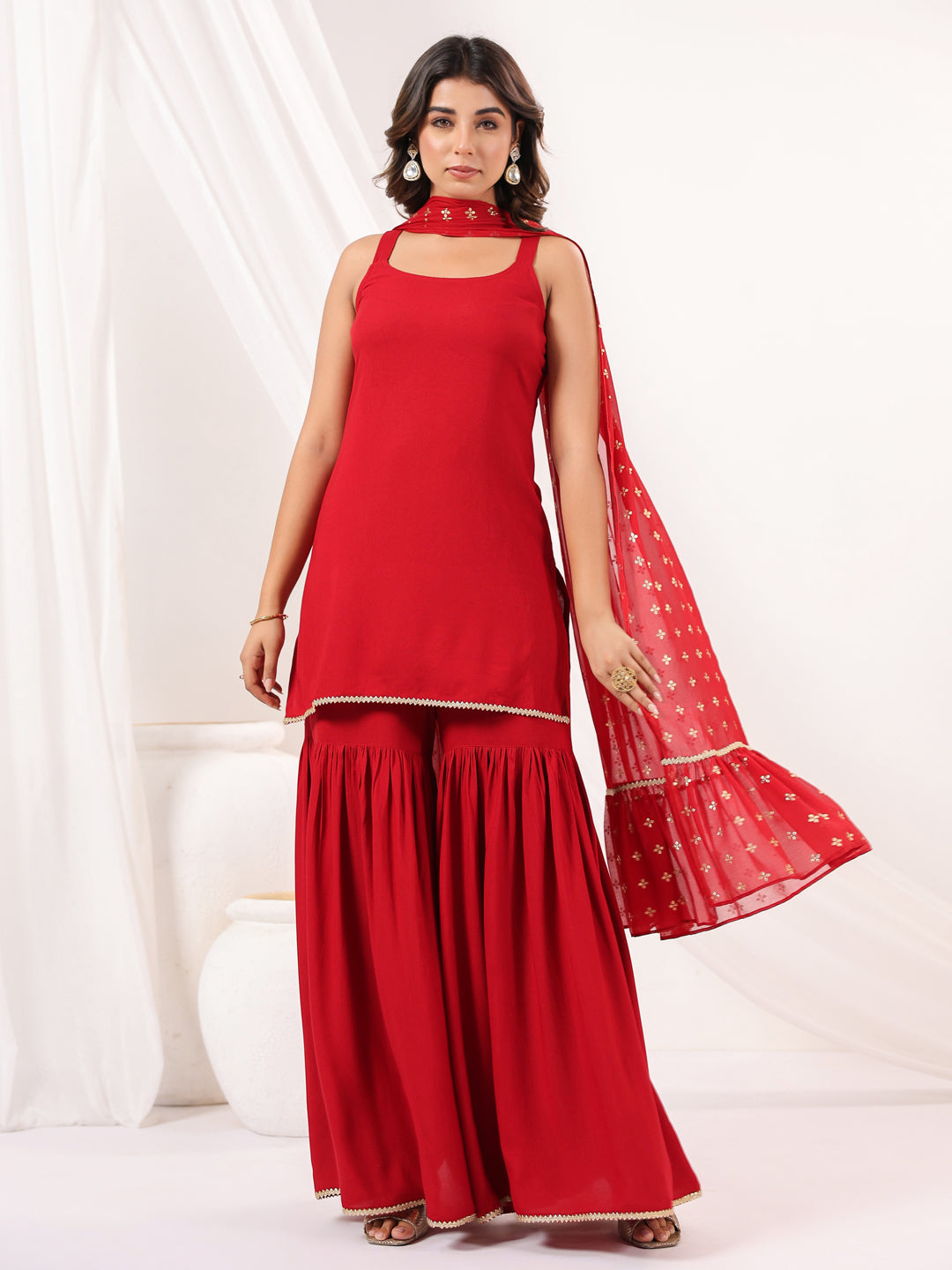 Janasya Dark Rayon Solid Straight Kurta Set | Swadesiicart