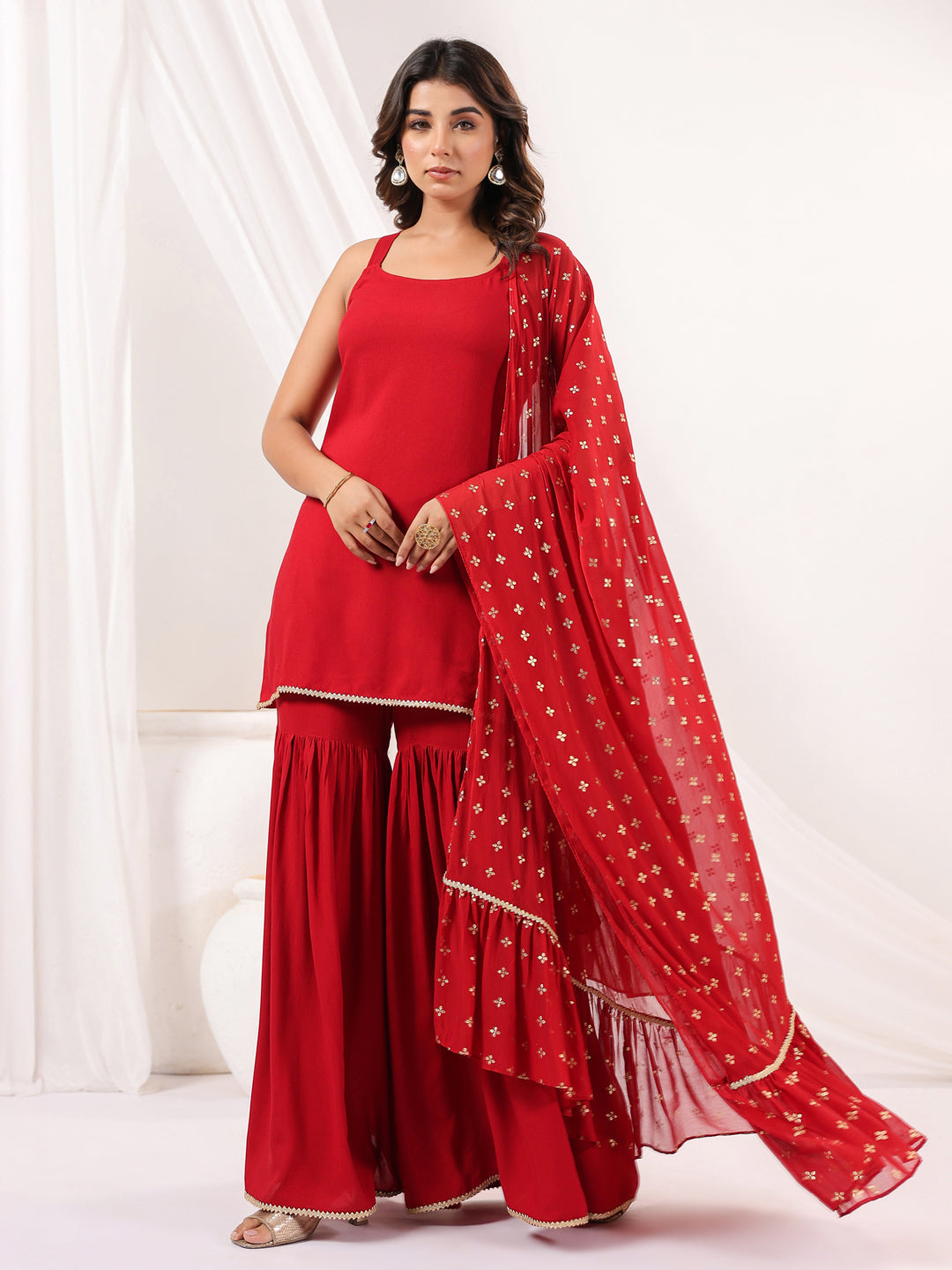 Janasya Dark Rayon Solid Straight Kurta Set | Swadesiicart