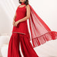 Janasya Dark Rayon Solid Straight Kurta Set | Swadesiicart