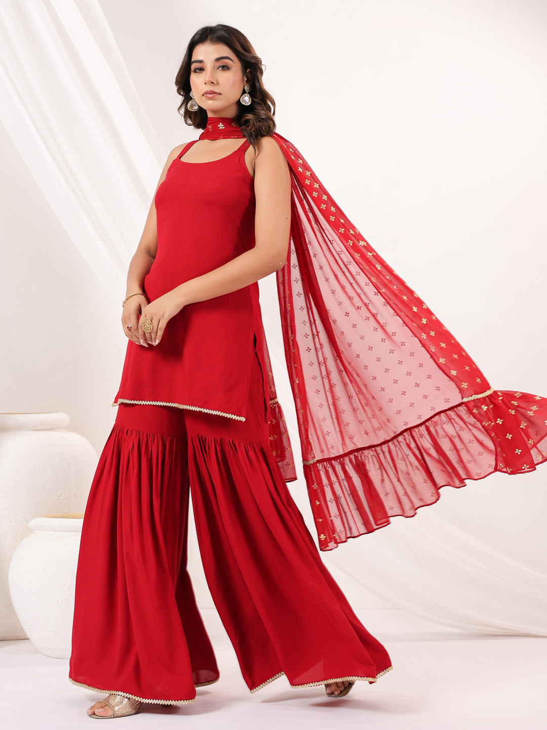 Janasya Dark Rayon Solid Straight Kurta Set | Swadesiicart