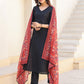 Janasya Dark Silk Blend Solid Straight Kurta Set | Swadesiicart