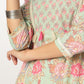 Janasya Light Cotton Floral A-Line Kurta Set | Swadesiicart