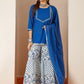 Janasya Dark Cambric Embellished A-Line Kurta Set | Swadesiicart