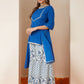 Janasya Dark Cambric Embellished A-Line Kurta Set | Swadesiicart
