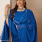 Janasya Dark Cambric Embellished A-Line Kurta Set | Swadesiicart