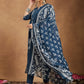 Janasya Bright Cotton Floral A-Line Kurta Set | Swadesiicart