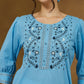 Janasya Light Cotton Embroidered Straight Tunic | Swadesiicart