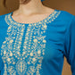 Janasya Dark Rayon Embroidered Straight Tunic | Swadesiicart