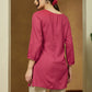 Janasya Dark Rayon Embroidered Straight Tunic | Swadesiicart