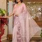 Vamsee Vijaytara Lavender Organza Saree - Swadesiicart