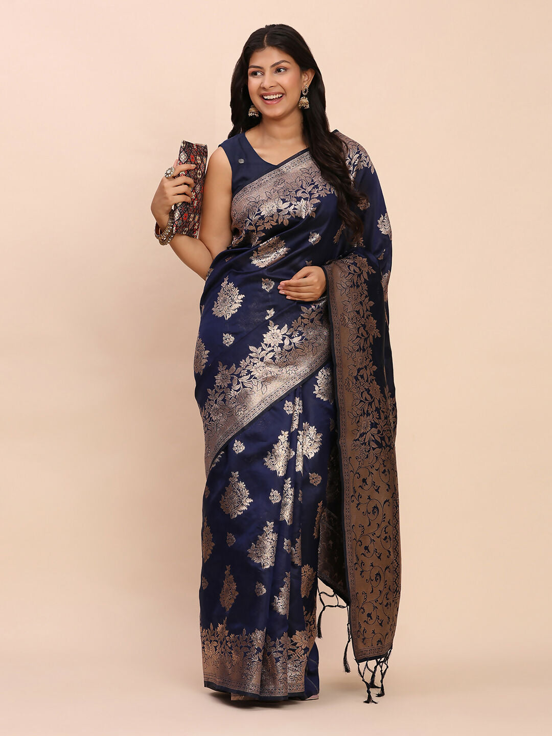Astita Banarasi Silk Saree | Swadesiicart