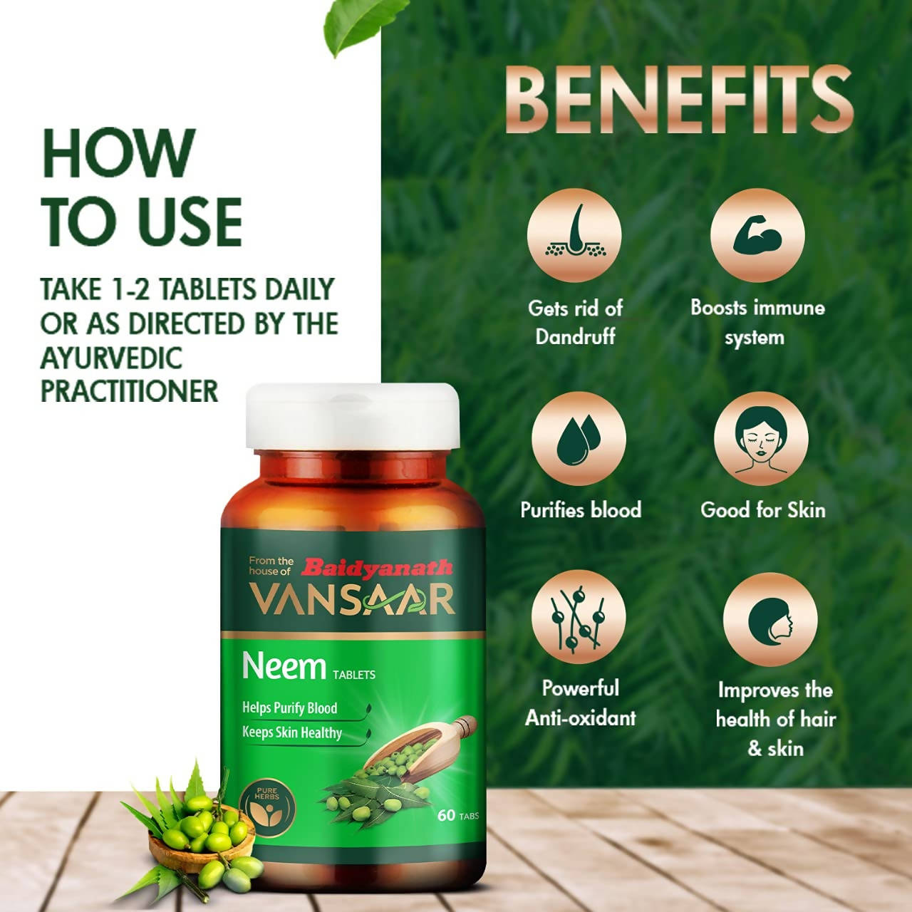 Baidyanath Vansaar Neem Tablets | Swadesiicart