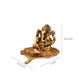 CraftVatika Gold Toned Aluminium Ganesh with Diya Idol | Swadesiicart