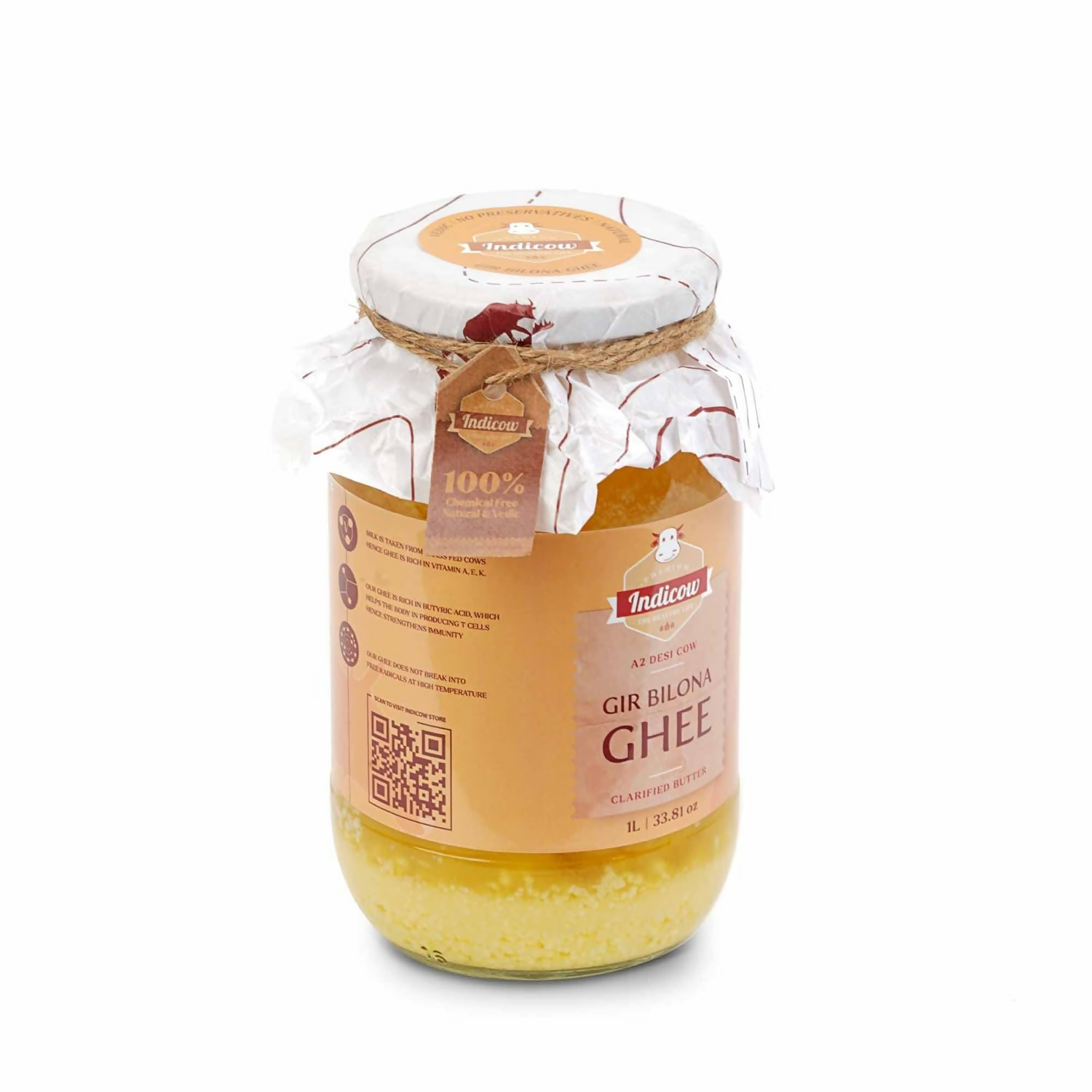 Indicow Foods Pure Authentic A2 Gir Cow Ghee | Swadesiicart