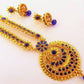 Blue Kemp Long Necklace Set For Parties