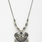 NVR Women's Silver-Toned Peacock Design Pendant with Chain | Swadesiicart