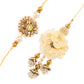 trueBrowns X Voylla White Pearls And Kundan Gems Bhaiya Bhabhi Lumba Rakhi | Swadesiicart