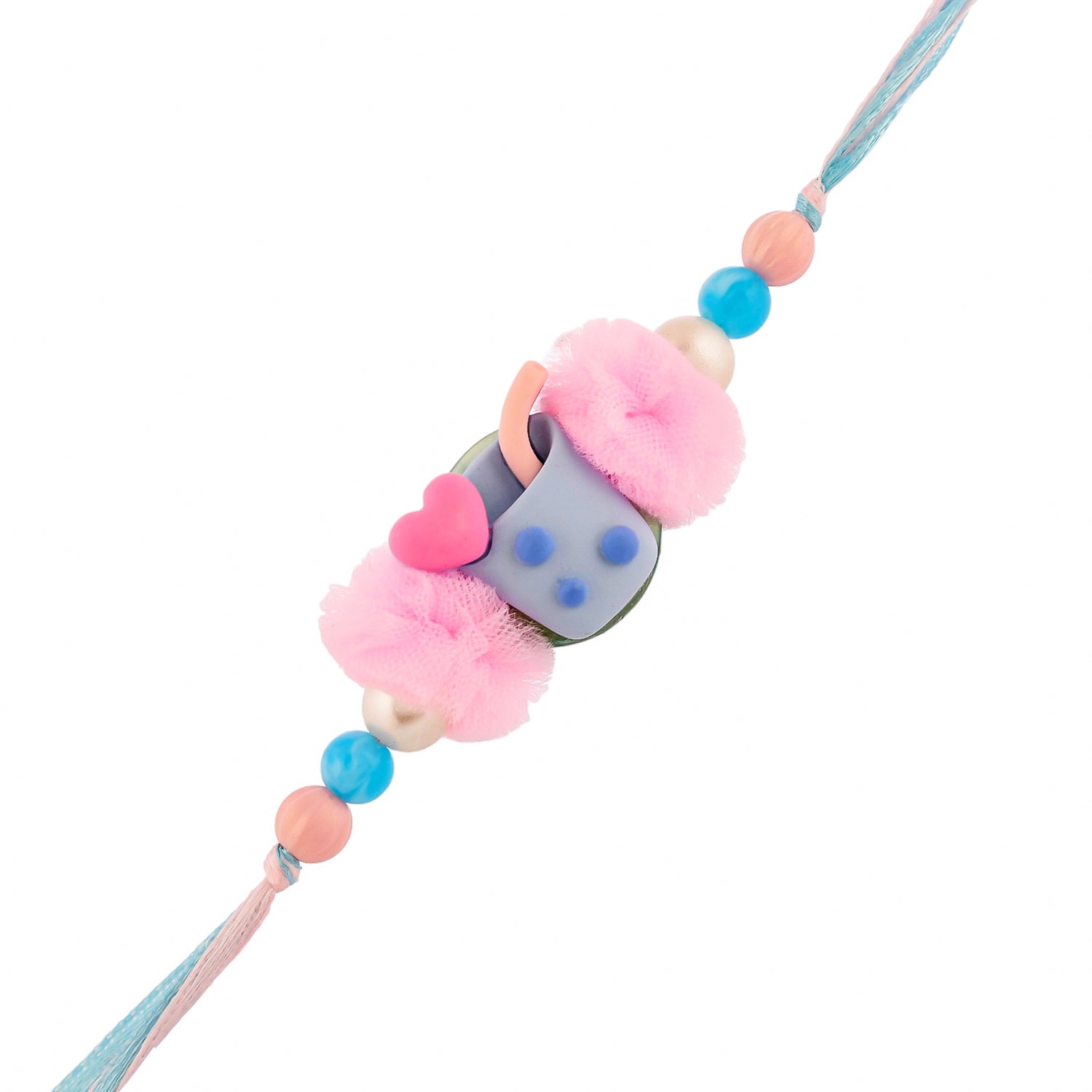 trueBrowns X Voylla Colourful Monkey Face Beaded Kids Rakhi For Kids | Swadesiicart