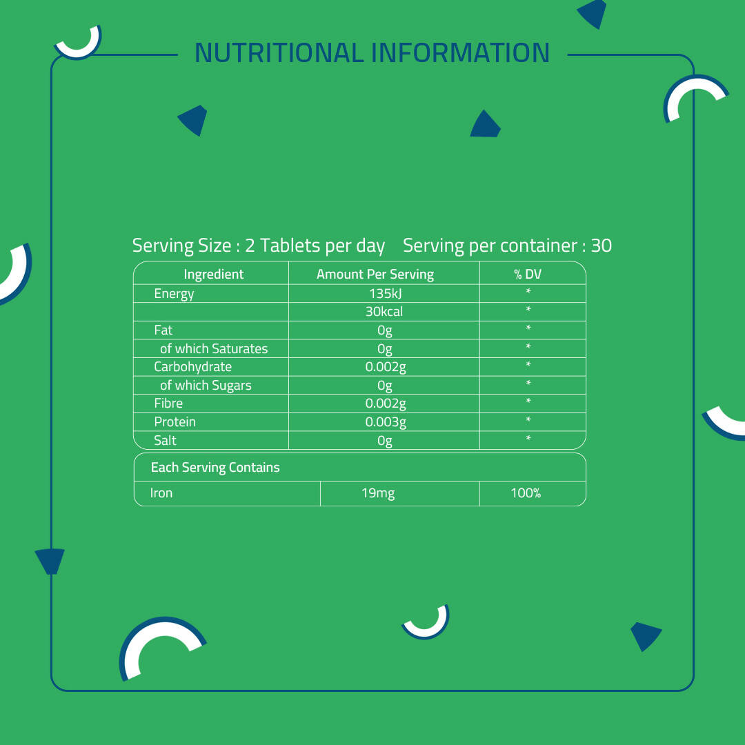 Laurik Plant Based Iron Tablets Increase Hemoglobin And Energy Booster | Swadesiicart
