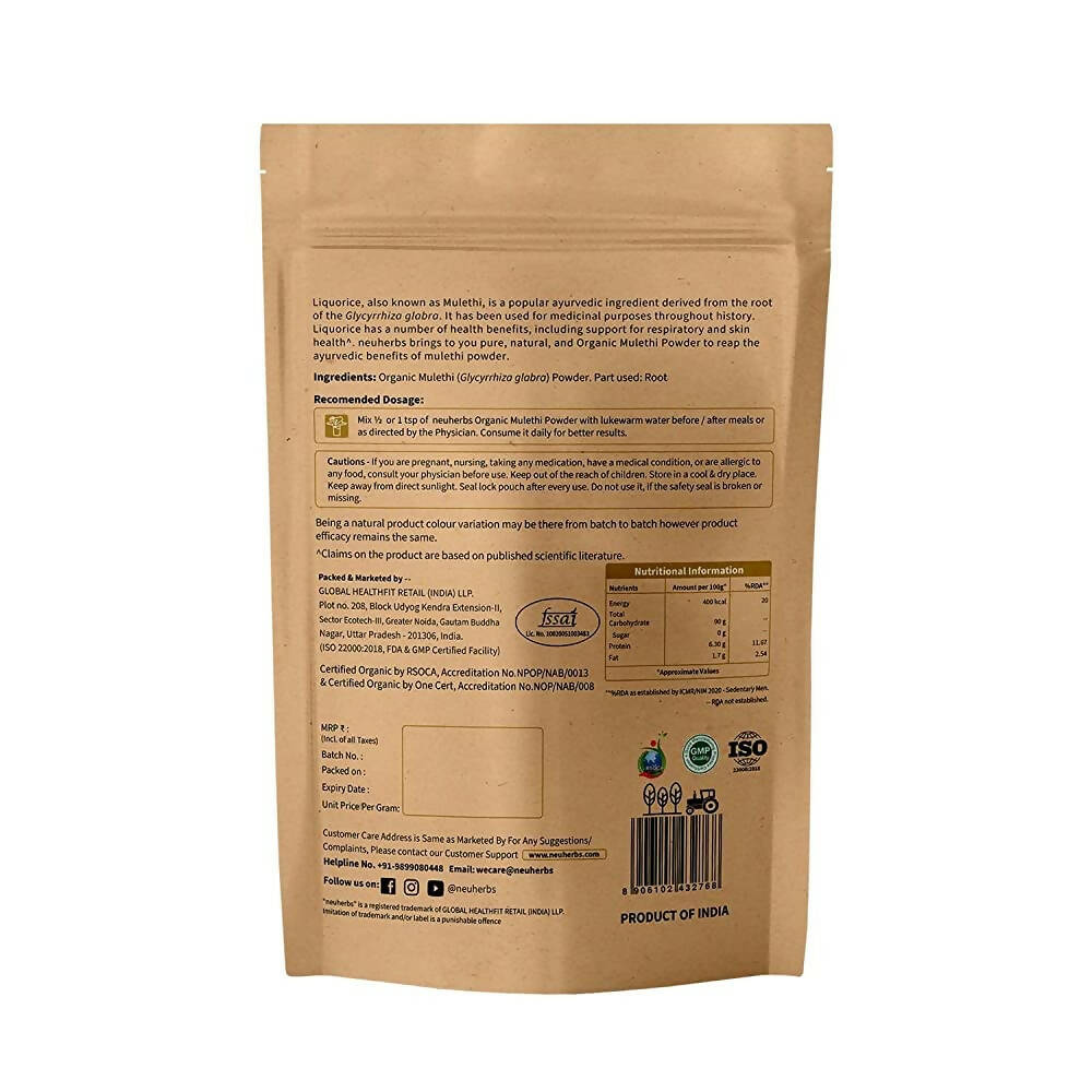 Neuherbs Organic Mulethi Powder | Swadesiicart