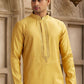 Raivat Ethnic Banarasi Art Silk Mirror Work Kurta Pajama In Rust Colour | Swadesiicart