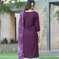 BulBul Pooja Rayon Purple Kurta Set with Dupatta - Swadesiicart