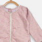 Ahalyaa Pink Poly Silk Straight Kids Kurta Palazzo Set For Girls | Swadesiicart