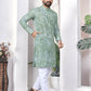 Anaita Sea Green Digital Printed Work Cotton Straight Kurta