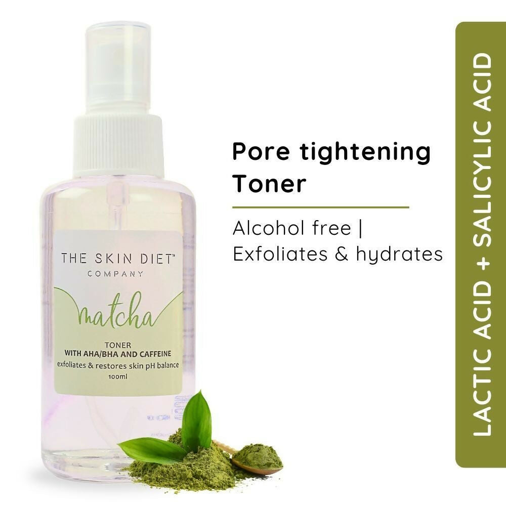 The Skin Diet Company Matcha Green Tea Toner Hydrates, Clarifies Pores, Alcohol-Free, For Oily Skin | Swadesiicart