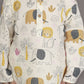 Breathables White Animal Print Cotton Nightsuit Set | Boys & Girls Kids Sleepwear
